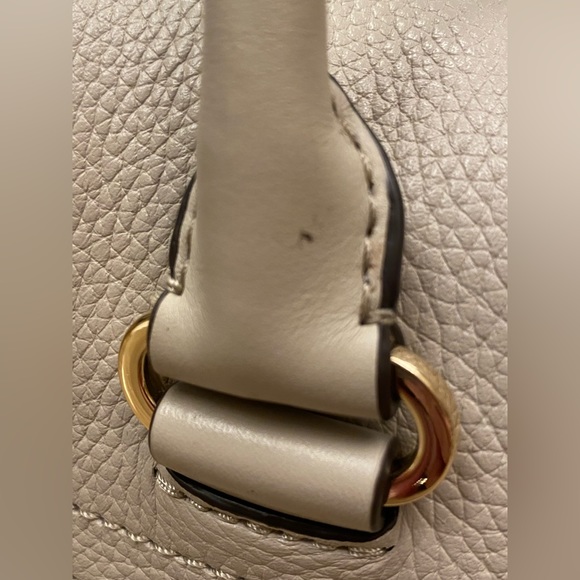 Michael Kors. New with tag. Michael Kors Carine Light Sand Medium Satchel - Picture 9 of 16